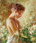 Garmash Lost in Lilies painting